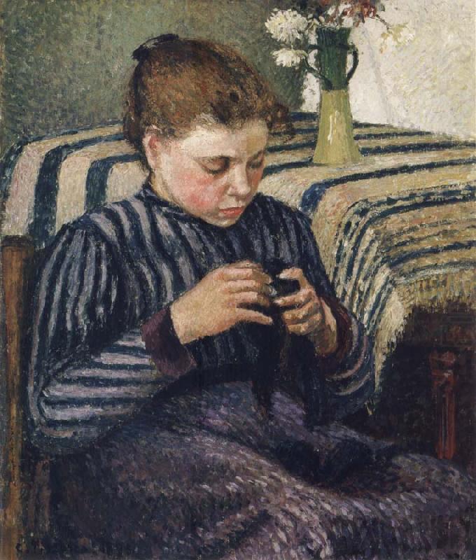 Woman sewing, Camille Pissarro